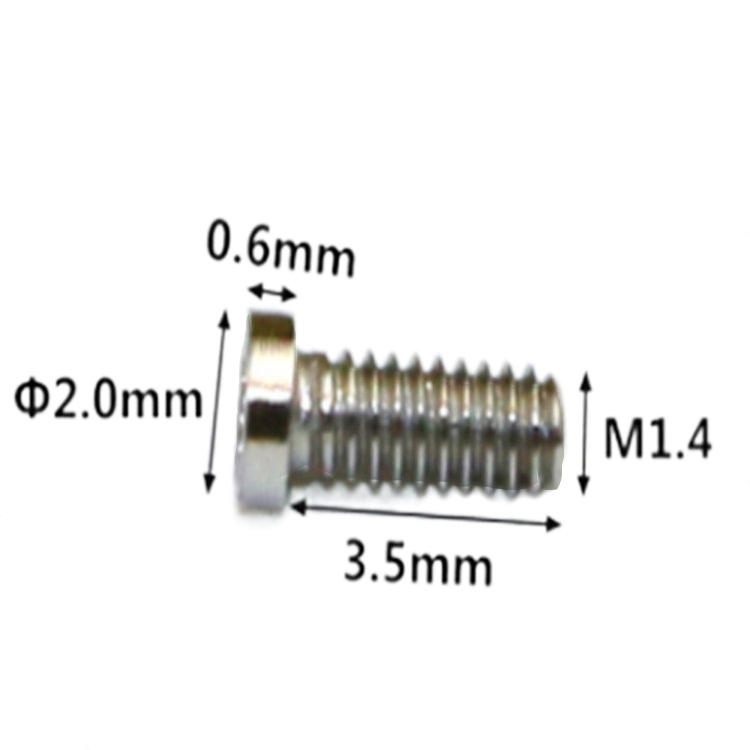 สกรูไมโครขนาดเล็ก M1.4 6 กลีบ ความแม่นยำสูงสำหรับนาฬิกา