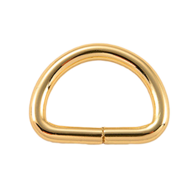 เหล็กคาร์บอนชุบนิกเกิลสีทองไม้แขวนแหวน D สำหรับกระเป๋า