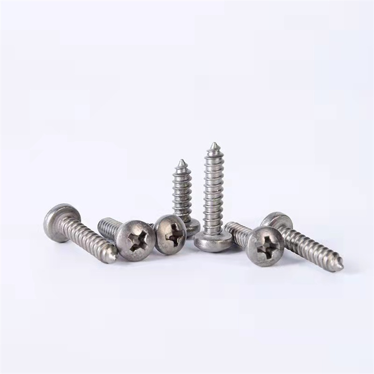 DIN7981 สกรูหัวกระทะไทเทเนียมแบบปลายจุดฝังขวาง