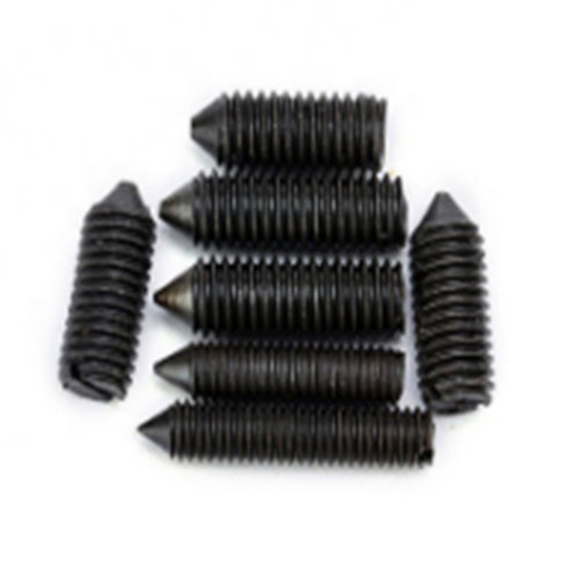 เหล็กกล้าคาร์บอน M6 8.8 Din553 สกรูตัวหนอนปลายแหลมสีดำ เหล็กกล้าคาร์บอน M6 8.8 Din553 สกรูตัวหนอนปลายแหลมสีดำ