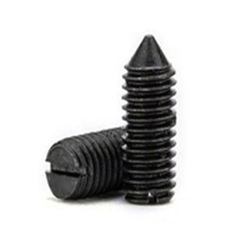 เหล็กกล้าคาร์บอน M6 8.8 Din553 สกรูตัวหนอนปลายแหลมสีดำ เหล็กกล้าคาร์บอน M6 8.8 Din553 สกรูตัวหนอนปลายแหลมสีดำ