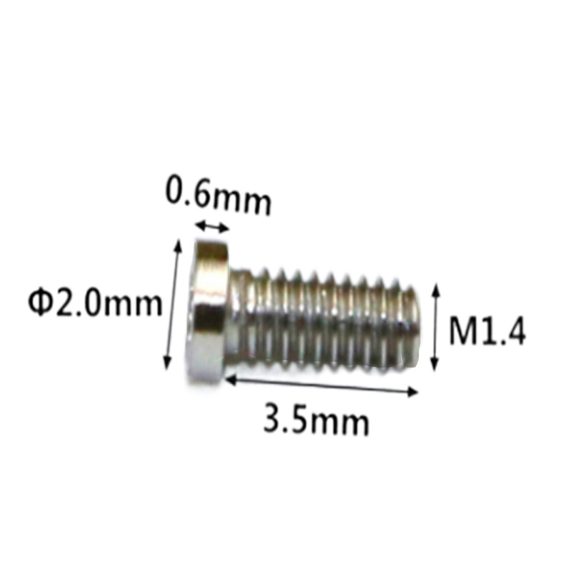 สกรูไมโครขนาดเล็ก M1.4 6 กลีบที่มีความแม่นยำสูงสำหรับนาฬิกา สกรูไมโครขนาดเล็ก M1.4 6 กลีบที่มีความแม่นยำสูงสำหรับนาฬิกา