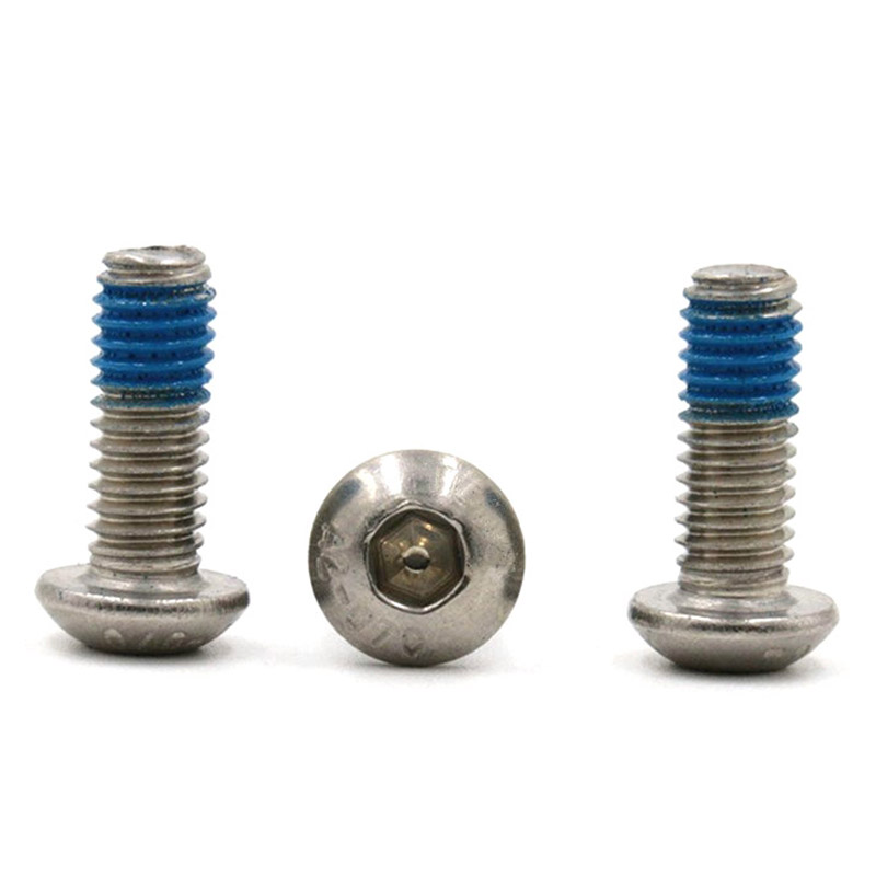 M3 สแตนเลสหัวปุ่ม hex hsocket สกรูขนาดเล็กขนาดเล็กพร้อมแพทช์ไนลอน M3 สแตนเลสหัวปุ่ม hex hsocket สกรูขนาดเล็กขนาดเล็กพร้อมแพทช์ไนลอน